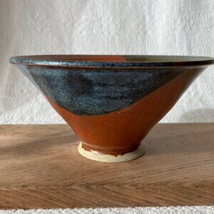 Clay Pottery Bowl 8" W x 4"H
